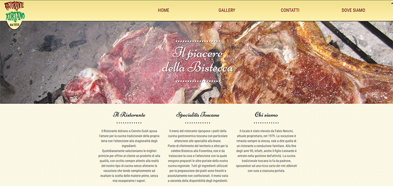 Ristorante Adriano - Coroporate WebSite